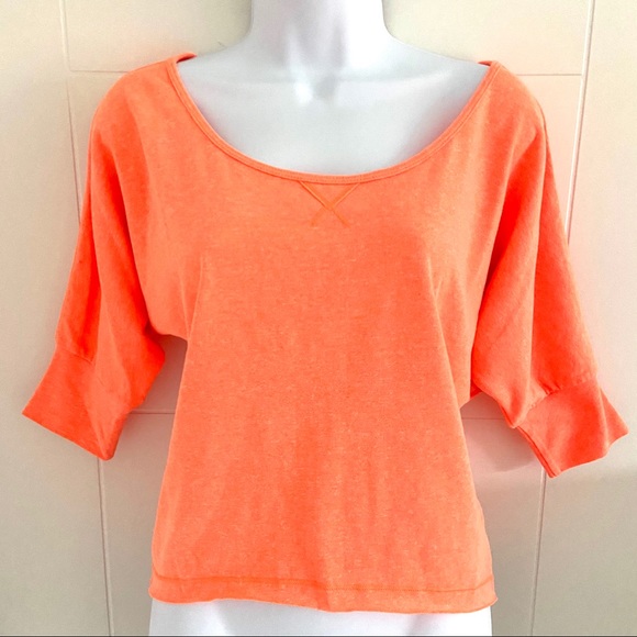 Lorna Jane Tops - Lorna Jane Neon Orange Workout Shirt Top